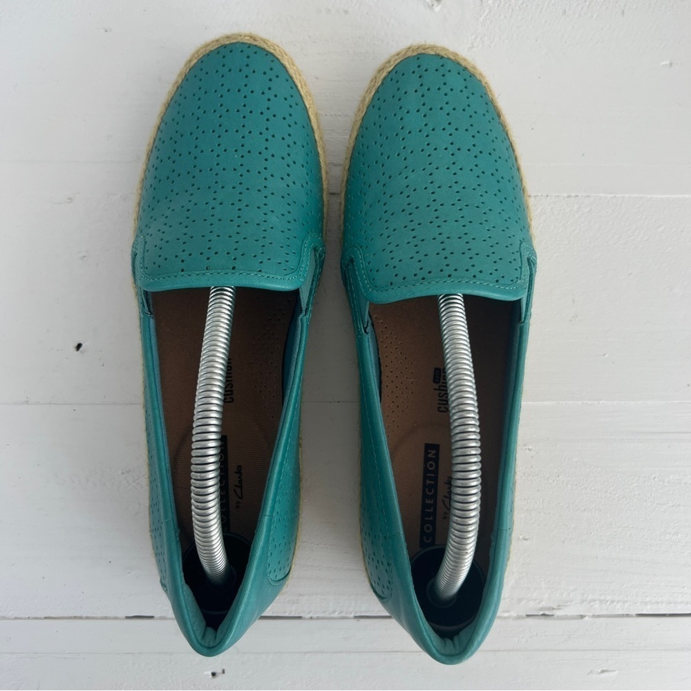 Clarks Collection Teal Blue Slip On Espadrilles Women's 5.5 M Flats 261344764030 - Picture 5 of 8